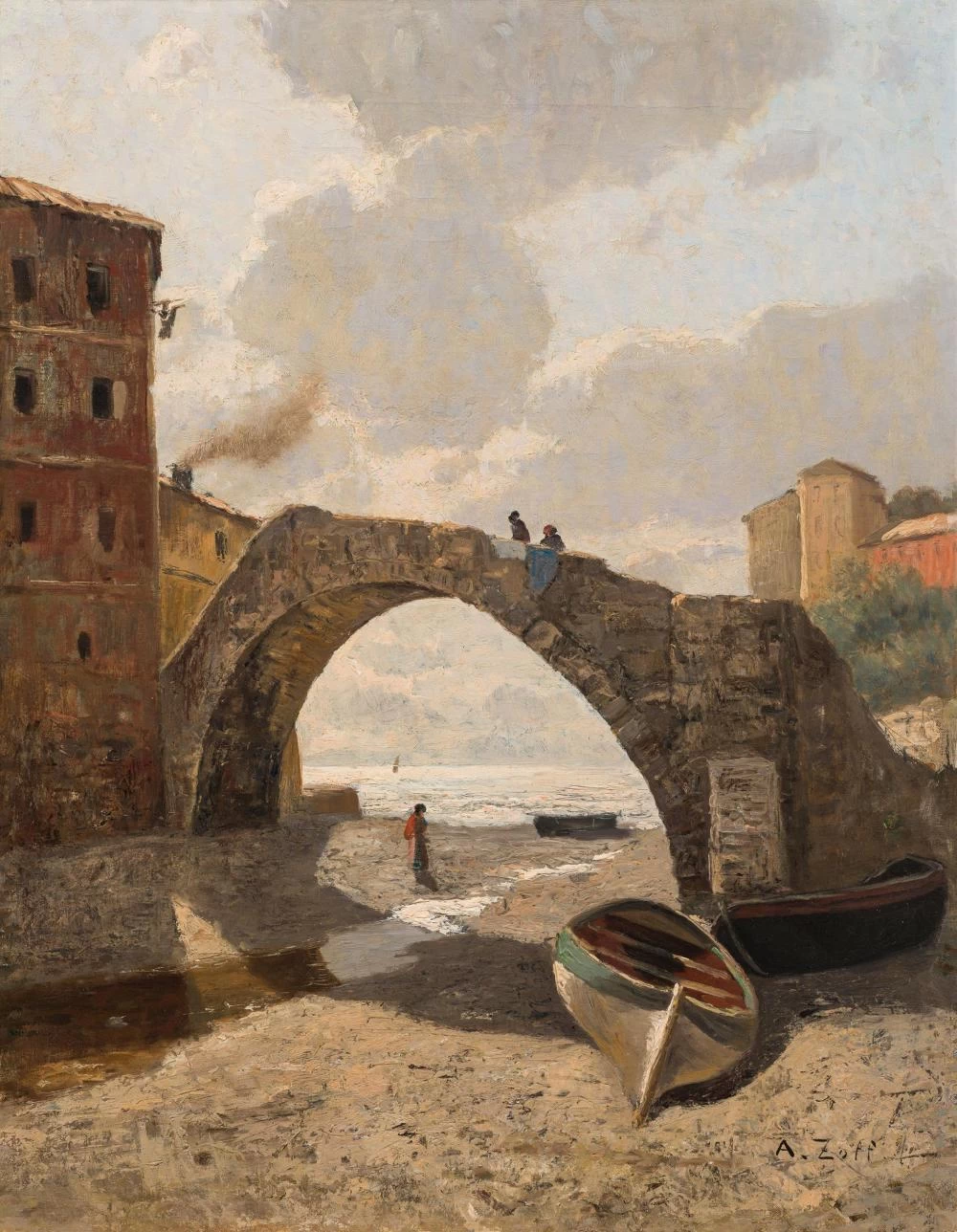 Ponte di Bogliasco presso Nervi c. 1886